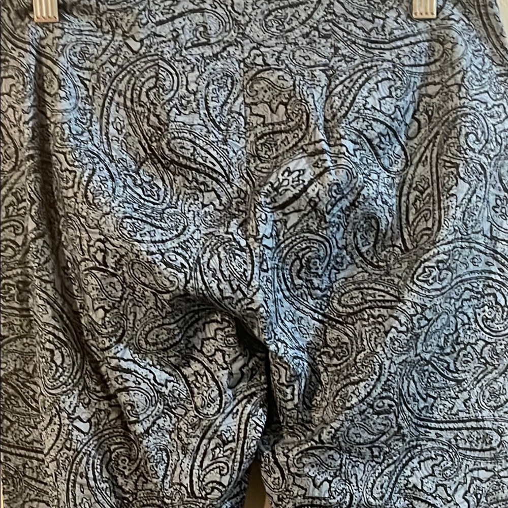 J. Jill Women's Navy Paisley Trousers - Picture 7 of 9